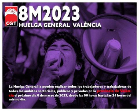 Huelga General Valencia 8M 2023